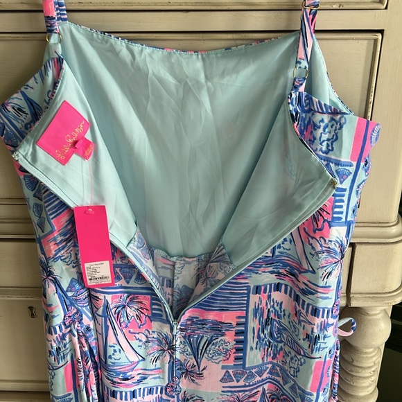 Lilly Pulitzer NWT sahar romper whisper blue yeah buoy size 14 - Picture 4 of 6